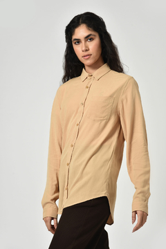 Camisa manga longa Allan 5 Areia Slub - BSTL | Loja Online