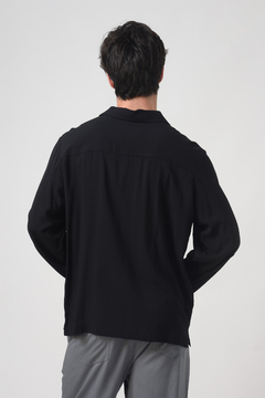 Camisa com Bolsos Bento Preto Poplin - loja online