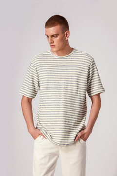 Camiseta Organic Stripes Azul - comprar online