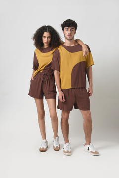 Shorts Curto Resort 2 Choco Poplin - loja online