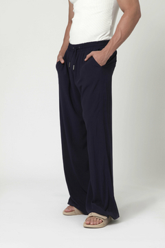 Calça viscose cós elastico pantalona Mate Blue Space Essence - BSTL | Loja Online