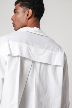 Camisa Ampla com Bolsos Yoji Branco Tricoline - comprar online