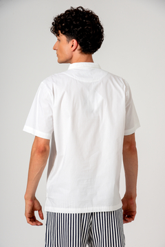 Camisa Polo Yuki Branco Tricoline - BSTL | Loja Online