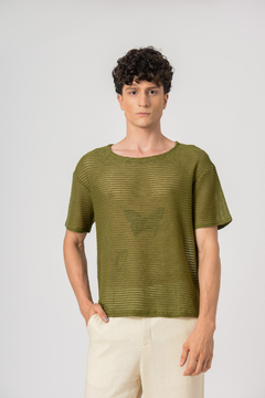 Camiseta Trico Linhas Nico Verde Linha - comprar online