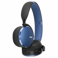 AKG Y500 BLUE By HARMAN /JBL Inalámbrico + Bluetooth + Ambient Aware + Control Multifunción + Micrófono +Cómodos y Ligeros + 33hs de Carga en internet