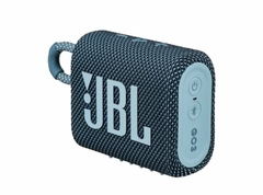 PARLANTE JBL GO 3 AZUL Compacto + Bluetooth 5.1 + IP67 Impermeable + Extra Bass + 5hs. de Autonomía + Potencia 4.2W - TodoAuriculares