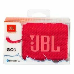 PARLANTE JBL GO 3 ROJO Compacto + Bluetooth 5.1 + IP67 Impermeable + Extra Bass + 5hs. de Autonomía + Potencia 4.2W - TodoAuriculares