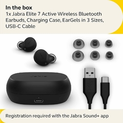 JABRA ELITE 7 ACTIVE BLACK Deportivo Premium IP57 + Bluetooth + Active Noise Cancellation + 6 Microfonos + APP + EQ + 8hs. Autonomia 30hs. Totales - comprar online