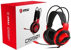 MSI DS-501 GAMING HEADSET Microfono+40MM+Reducion de Ruido+3,5MM+Multiplataforma en internet