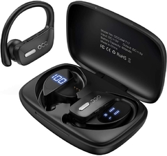 OCCIAM T17 Black Inalámbrico + Bluetooth + IPX5 Calificación Deportes + Clip Ear + 8hs. Autonomía y 48hs totales + Led indicador de carga