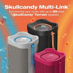 PARLANTE SKULLCANDY TERRAIN MINI BLACK + Inalámbrico + Bluetooth + IPX7 Impermeable + Extra Bass + Multi-Link + 14 hs.Carga - tienda online