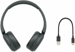 SONY WH-CH520 BLACK Inalámbrico + Bluetooth + Micrófono + EQ. APP Sony Conect + Conexion Multipunto + 50 hs. de carga en internet
