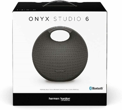 PARLANTE HARMAN KARDON ONIX STUDIO 6 BLACK Inalámbrico + Bluetooth +Sonido 360 Grados + IPX7 Impermeable + Extra Bass + 8 hs de Autonomía - TodoAuriculares