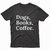 Camiseta Dogs, Books, Coffee na internet