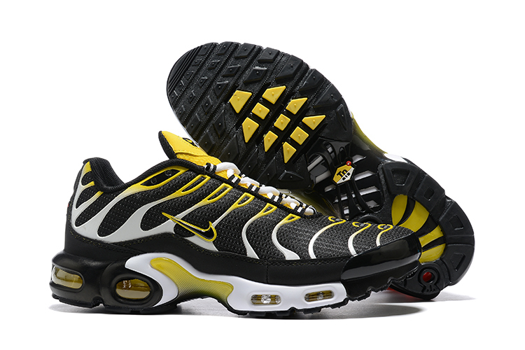 Nike tns black and yellow sale