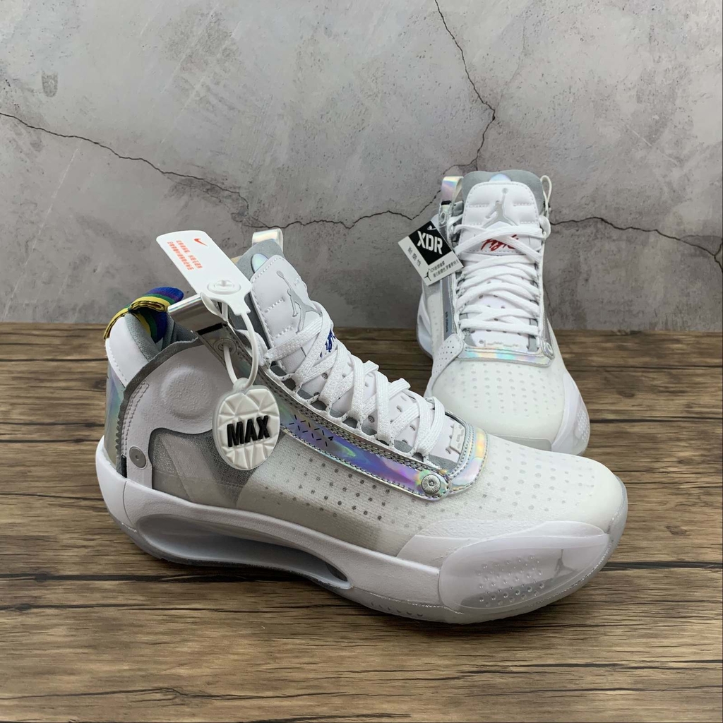 Air Jordan 34 White Iridescent Outlet Imports Shoes