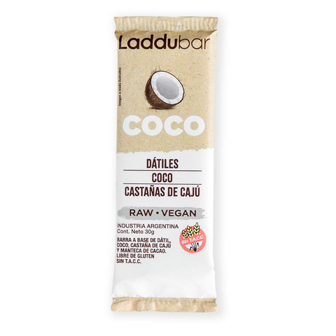 Barras COCO Datiles Coco Cacao x 30 g - Laddubar
