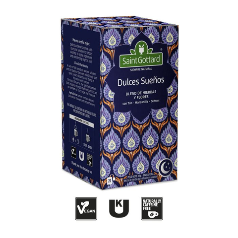 DULCES SUEÑOS Blends de Hierbas y Flores (20 saquitos x unidad) x 40g - Saint Gottard