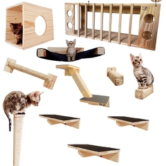 Playground para gatos Simba- 11 peças, playground super completo, gatificação com prateleiras para gatos - comprar online