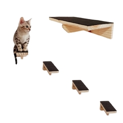 Playground para gatos Ecodegraus, 5 peças - gatificaçao pet art, verticalizaçao personalizaçao
