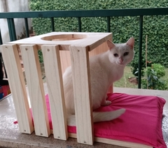 Imagem do Nicho Treliçado para gatos, gatificaçao personalizada, verticalizaçao