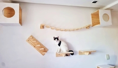 Playground para gatos Patas nas nuvens, 7 pecas-gatificaçao pet art, verticalizaçao