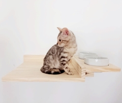 Imagem do Prateleira comedouro elevado para gatos - gatificação pet art