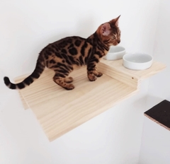 Prateleira comedouro elevado para gatos - gatificação pet art - comprar online