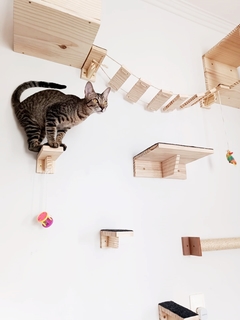 Gatil de parede - playground de parede para gatos super completo- playgroud garfield 16 pçs