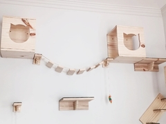 Gatil de parede - playground de parede para gatos super completo- playgroud garfield 16 pçs na internet
