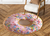 Tapete Sala Veludo Redondo Decorativo Donuts Almofadageek 90x90cm - TPT004