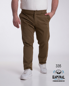 335 - pantalon de gabardina elastizada corte chino - 50 al 70