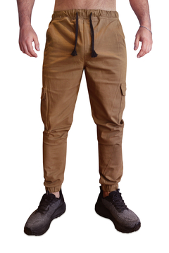 Pantalones Cargo Hombre Gabardina Bolsillos Jogger Jogging