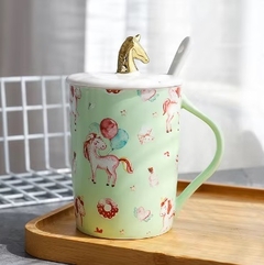 Tazas Unicornio con tapa y cuchara - comprar online