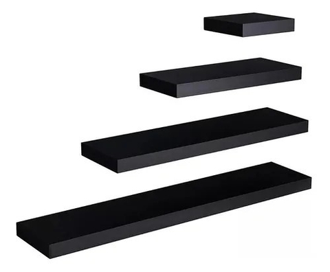 Estante flotante 120x25cm NEGRO