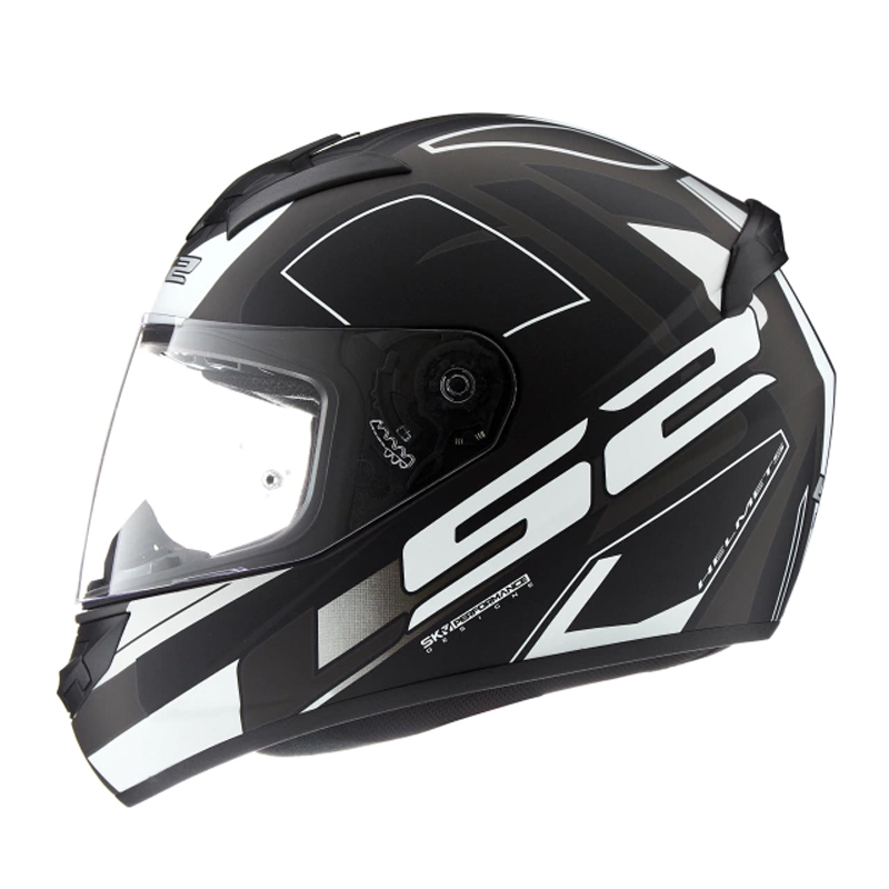 Casco ls2 blanco y negro new arrivals