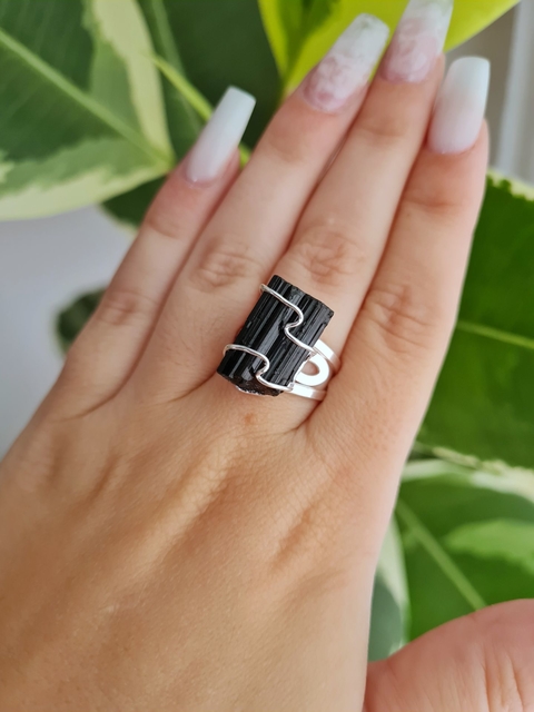 Anillo Turmalina Negra 2 Amazonita Accesorios