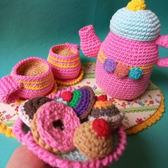 Juego de te tejido al crochet - comprar online
