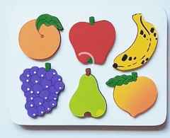 rompecabezas encastre con relieve frutas - comprar online
