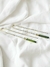 Brinco Turmalina Verde Fio Duplo- Banho de Ouro 18k - comprar online
