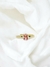 Anel de Turmalina Rosa Lapidada Square - Banho de Ouro 18k - comprar online