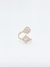 Anel de Quartzo Rosa Duplo - Banho Ouro 18k