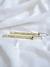 Brinco Quartzo Incolor Lapidado Fio Duplo- Banho de Ouro 18k - comprar online