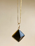 Colar Pirâmide Obsidiana - Banho Ouro 18k