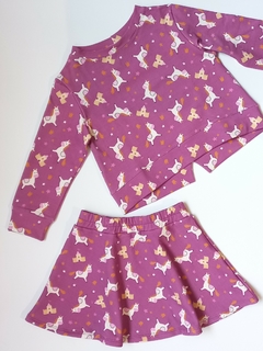 Falda Rustico Unicornios violeta - comprar online