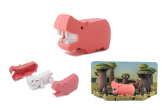 Halftoys Animal Playset 16cm Hipopotamo + Diorama Muñeco encastre iman en internet