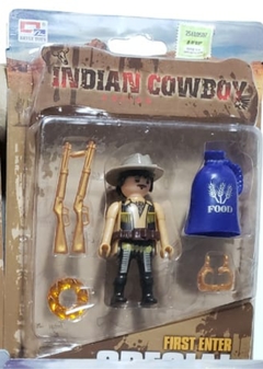 Simil Playmobil Personajes individuales Indios Cowboys - tienda online