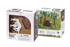 Halftoys Animal Playset 16cm Gnu Bufalo+ Diorama Muñeco encastre iman - comprar online