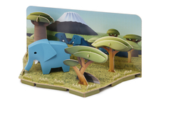 Halftoys Animal Playset 16cm Elefante + Diorama Muñeco encastre iman