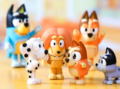 4 Pack Bluey y su Familia - Figuras Articuladas de Chilli, Bingo